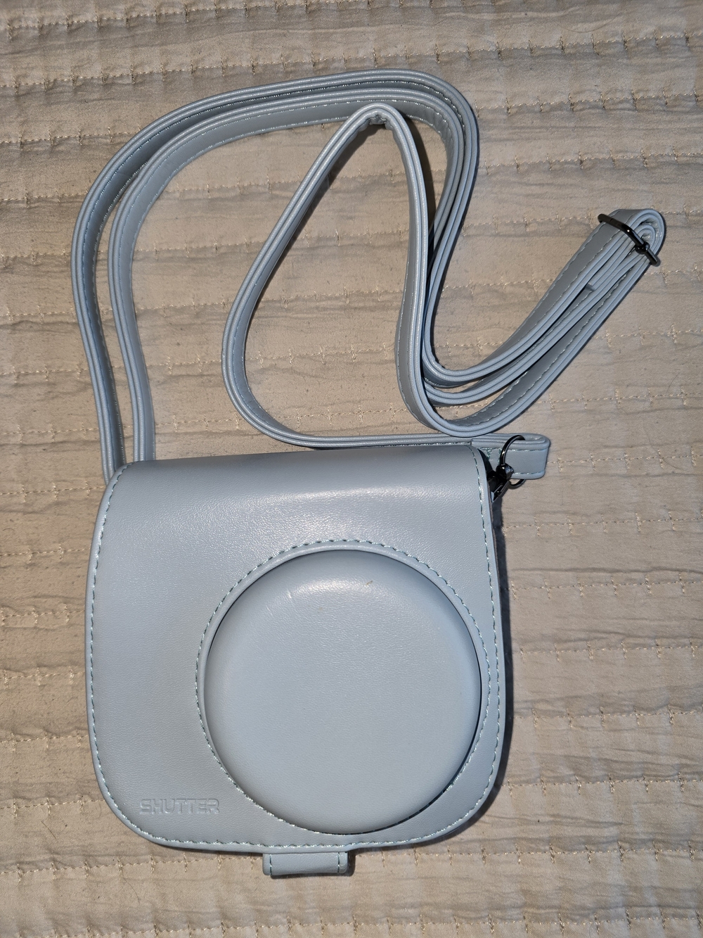 Light Blue Crossbody Camera-Style Bag